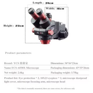 Réparation du microscope domestique YCS-6558, modèle principal